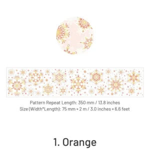fluffy wind series holographic snowflake tape 7