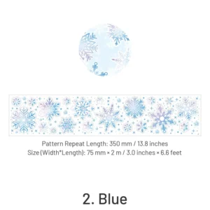 fluffy wind series holographic snowflake tape 8