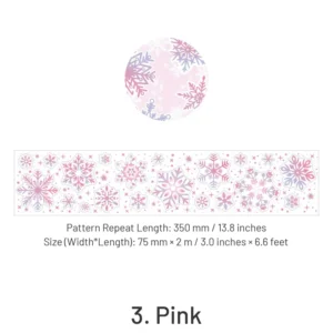 fluffy wind series holographic snowflake tape 9