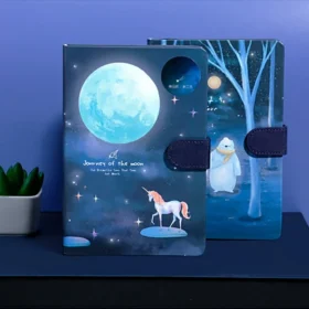Fluorescent Luminous Starry Sky & Unicorn Notebook
