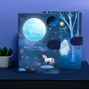 Fluorescent Luminous Starry Sky & Unicorn Notebook