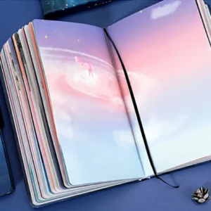 fluorescent luminous starry sky unicorn notebook 3