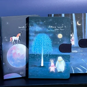 fluorescent luminous starry sky unicorn notebook 5