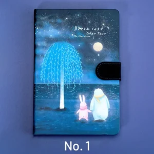 fluorescent luminous starry sky unicorn notebook 7