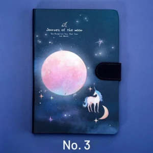 fluorescent luminous starry sky unicorn notebook 9
