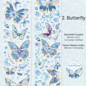 flying butterfly series holographic clear transparent 10