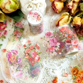 Foggy Evening Breeze Series Floral Clear Transparent Tape