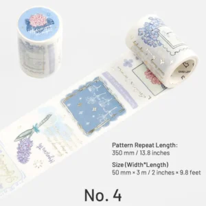 foil stamping botanical washi tape for 12
