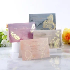 Foil-Stamped Blessing Sulfuric Acid Paper Greeting Card Set