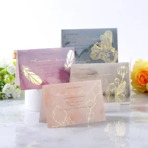 Foil-Stamped Blessing Sulfuric Acid Paper Greeting Card Set