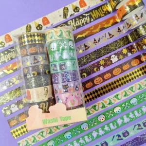 foilstamped halloween washi tape set 3