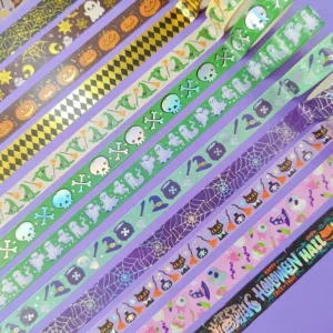 foilstamped halloween washi tape set 6