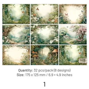 forest fairy tale background scrapbook paper 11