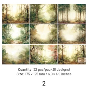 forest fairy tale background scrapbook paper 12