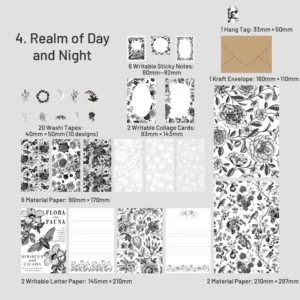 forest letters series vintage handpainted plant 10