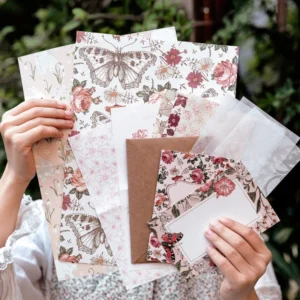 forest letters series vintage handpainted plant 2