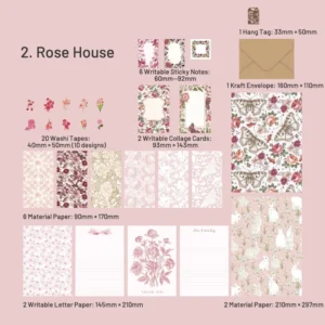 forest letters series vintage handpainted plant 8