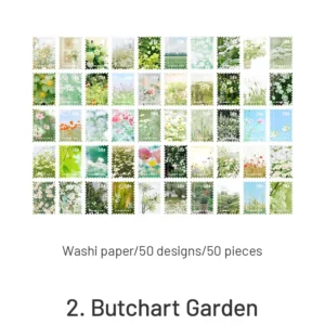 four seasons garden series stamp sticker 10