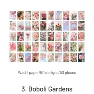 four seasons garden series stamp sticker 11