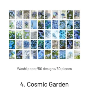 four seasons garden series stamp sticker 12
