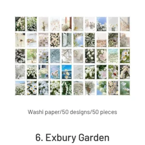 four seasons garden series stamp sticker 14