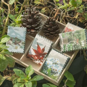 four seasons garden series stamp sticker 2