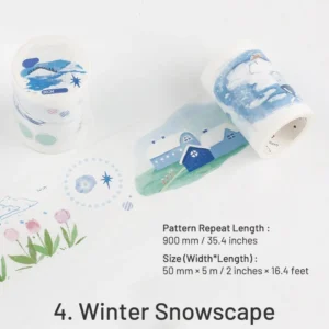 Four Seasons Landscape Washi Tape - Fields, Beaches, Snow, Autumn four seasons landscape washi tape fields 12