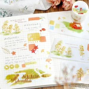Four Seasons Landscape Washi Tape - Fields, Beaches, Snow, Autumn four seasons landscape washi tape fields 6