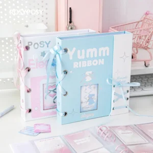 Four-Grid Photo Binder with Straps - 8.0 × 7.2"