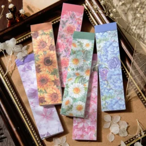 Fragrant Flower Scene Sticker Book - Roses, Sunflowers, Daisies, Lilies