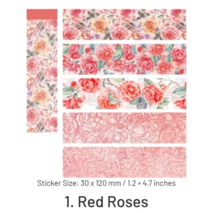 fragrant flower scene sticker book roses 6