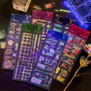 Future Universe Holographic Punk Clear Transparent Stickers