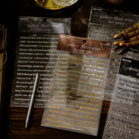 Galaxy Notes Simple Retro English Vinyl Sticker