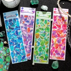 Gem Paradise 3D Holographic Clear Transparent Sticker
