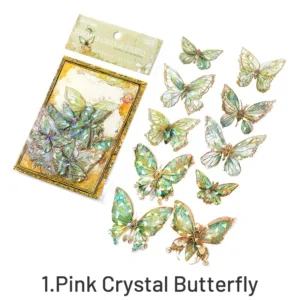 gemlike glittering butterfly clear transparent stickers 10