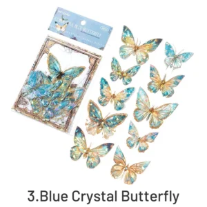 gemlike glittering butterfly clear transparent stickers 12