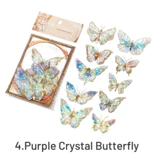 gemlike glittering butterfly clear transparent stickers 13