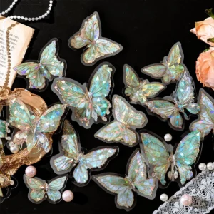 gemlike glittering butterfly clear transparent stickers 2