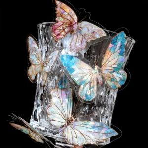 gemlike glittering butterfly clear transparent stickers 4