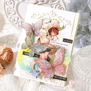 gemlike glittering butterfly clear transparent stickers 7