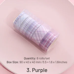 geometric stripes basic washi tape set 10