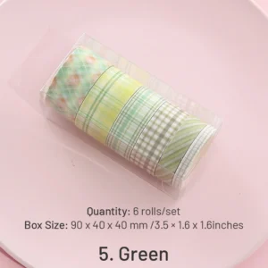 geometric stripes basic washi tape set 12