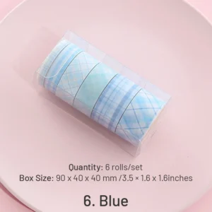 geometric stripes basic washi tape set 13