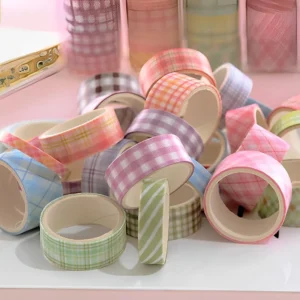 geometric stripes basic washi tape set 3