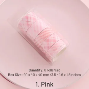 geometric stripes basic washi tape set 8