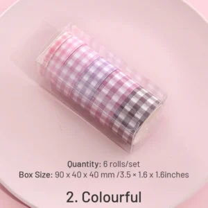 geometric stripes basic washi tape set 9