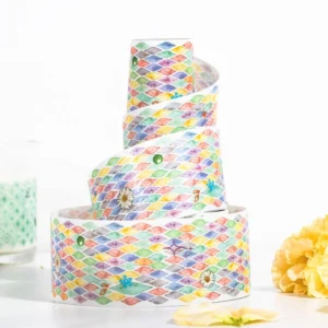 Geometric Time Series Geometric Patterns Washi Tape - Back View by Sumflying Craft
