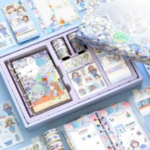 girl and flowers looseleaf journal gift 4