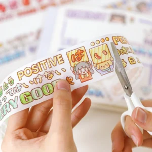 girl and words kawaii washi tape 3