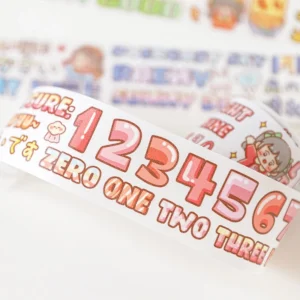 girl and words kawaii washi tape 6